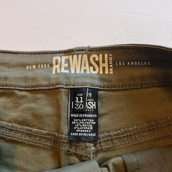 Rewash brand army  green size 11 shorts - Picture 6 of 10